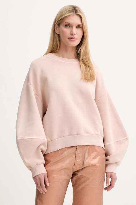 Pamučna dukserica G-Star za žene, boja: narančasta, bez uzorka, D26361-D993