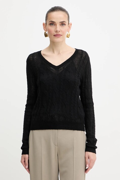 Guess sweter IZABELLA damski kolor czarny lekki W5YR00 Z3HQ0
