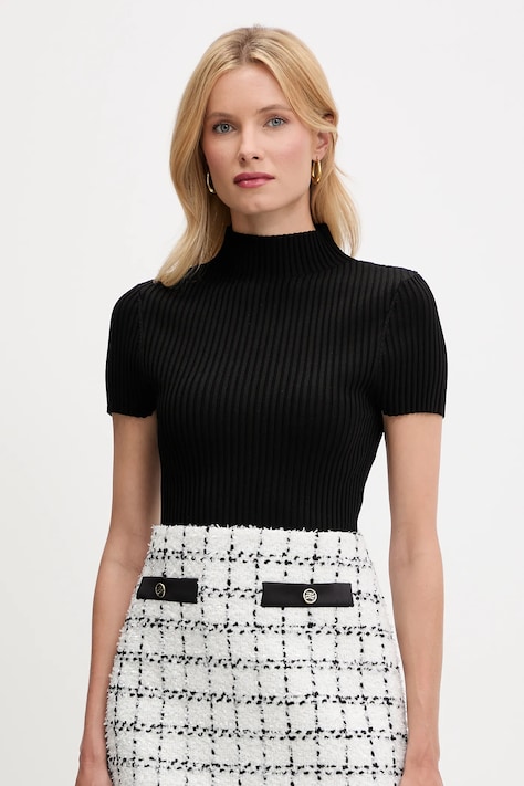 Свитер Guess JAYLA цвет чёрный с полугольфом W5YR04 Z0040