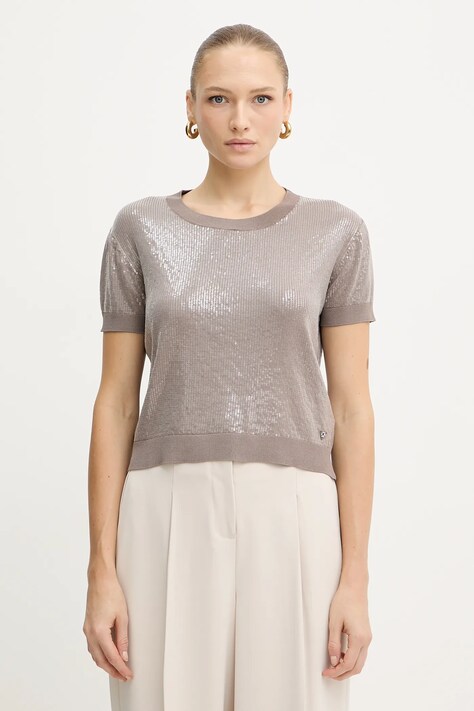 Guess tricou JUNIPER culoarea bej, W5YR21 Z3E70