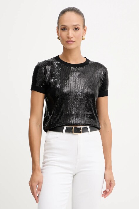 Guess t-shirt JUNIPER damski kolor czarny W5YR21 Z3E70
