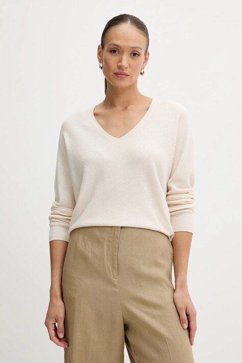 OUI pulover culoarea bej, 93708