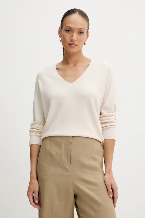OUI pulover culoarea bej, 93708