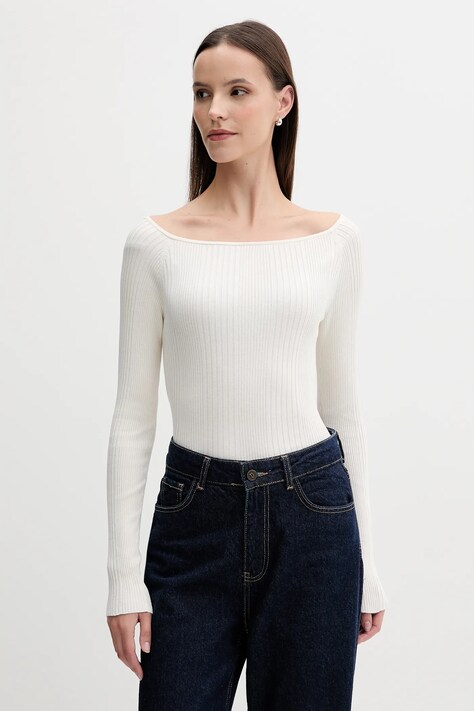 United Colors of Benetton pulover culoarea bej, light, 16UYD10E7