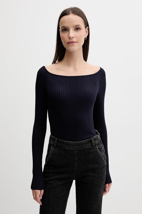 United Colors of Benetton pulover culoarea bleumarin, light, 16UYD10E7