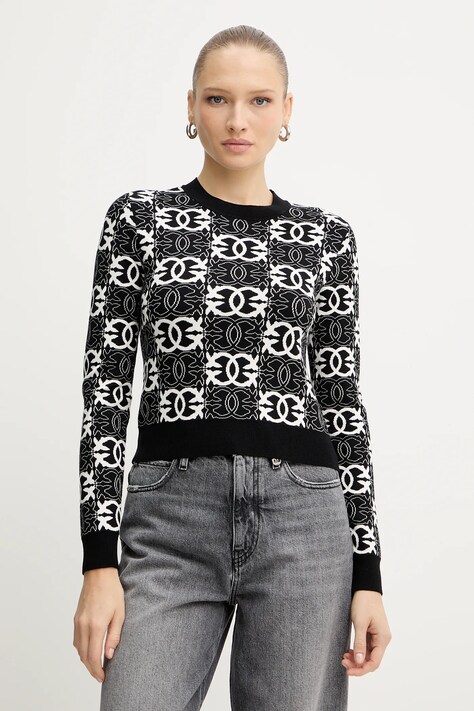 Pinko sweter damski kolor czarny lekki 106041 A2YD