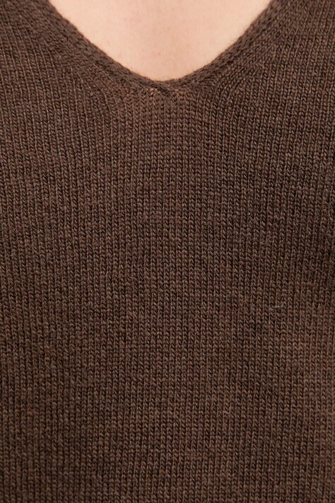 Vlněný svetr United Colors of Benetton dámský, hnědá barva, 1002D401Y