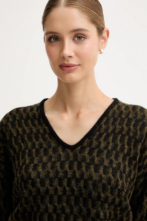 Светр із додаванням вовни United Colors of Benetton — AW25-SWD09W, зелений — фото 4