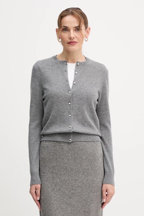 United Colors of Benetton kardigan kaszmirowy damski kolor szary 1033D502A