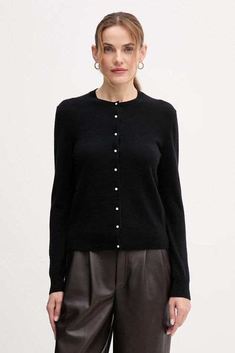 United Colors of Benetton kardigan kaszmirowy damski kolor czarny 1033D502A