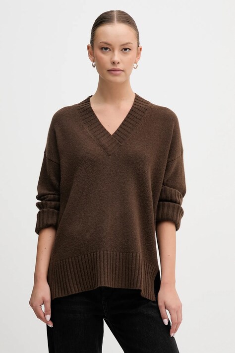 United Colors of Benetton sweter z dodatkiem wełny damski kolor zielony 1244D403A