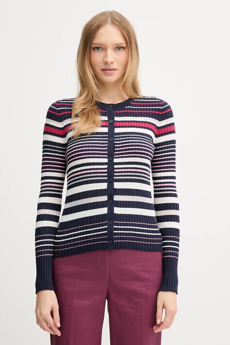 Kardigan United Colors of Benetton boja: tamno plava, lagane, 1E3RE502D