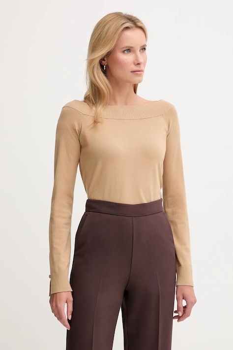 Пуловер United Colors of Benetton в зелено от лека материя 1W2AD10E0