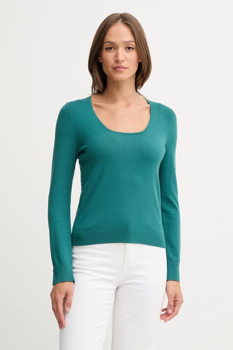 United Colors of Benetton sweter damski kolor zielony lekki 1W2AD10E5