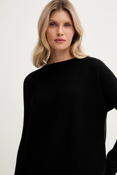 Светр із додаванням вовни United Colors of Benetton — AW25-SWD0AO, чорний — фото 4