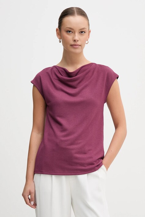 United Colors of Benetton camicetta donna colore violetto 31NLD10AS