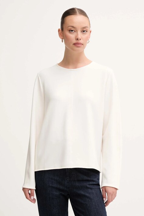 United Colors of Benetton bluză culoarea bej, uni, 3QAFD10AU