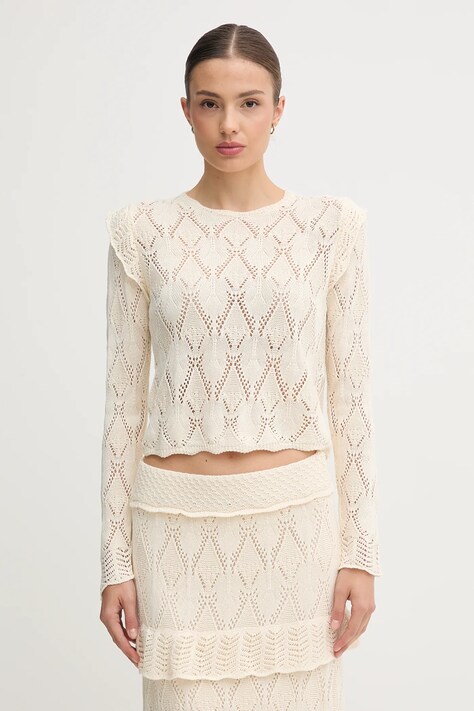 Hoss Intropia sweter damski kolor beżowy lekki 6312162