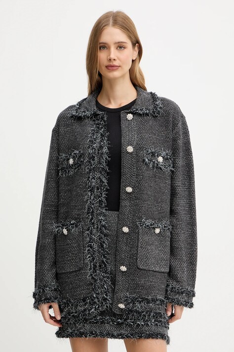 Blugirl Blumarine kardigan damski kolor czarny ciepły RF5228.MA950