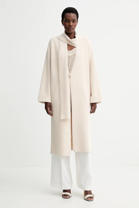 Blugirl Blumarine kardigan damski kolor beżowy lekki RF5234.MA39R