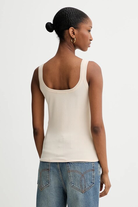 Blugirl Blumarine kardigan i top damski kolor beżowy lekki RF5235.MA39R