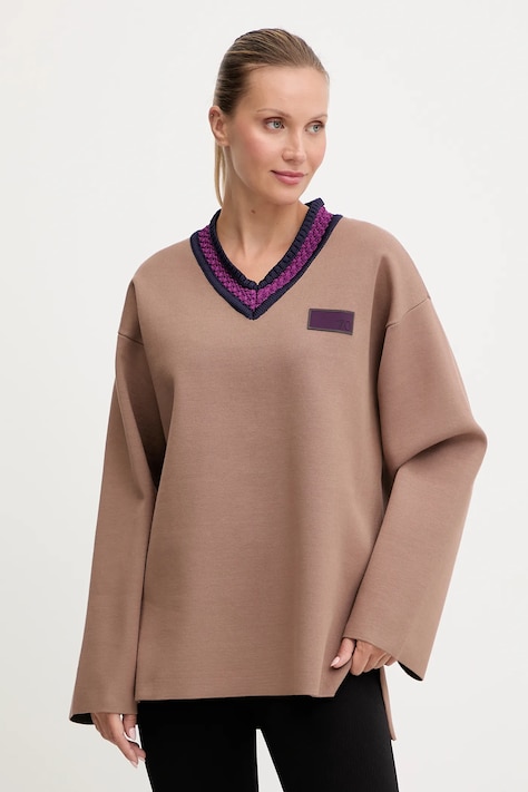 EA7 Emporio Armani sweter damska kolor beżowy lekki AF18425.7X000388
