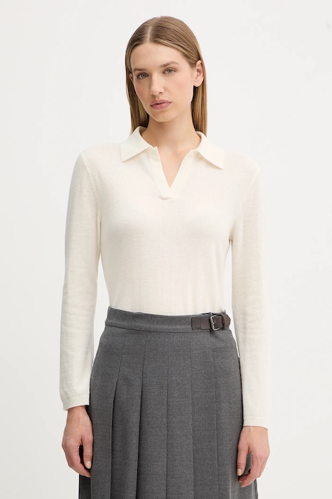 Вовняний светр MM MOXA колір бежевий легкий 2526366058600