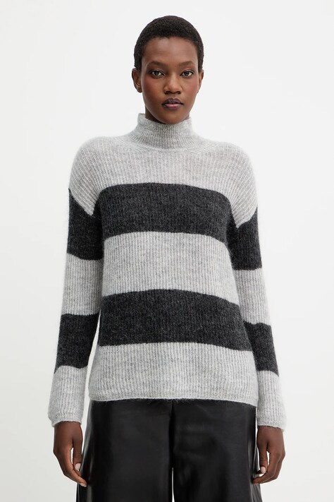 Μάλλινη μπλουζα MM TENNA γυναικεία, χρώμα: γκρι, 2526366188600