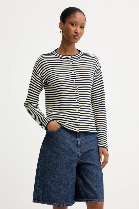 Хлопковый кардиган Weekend Max Mara ERITEA цвет синий лёгкий 2525346031600