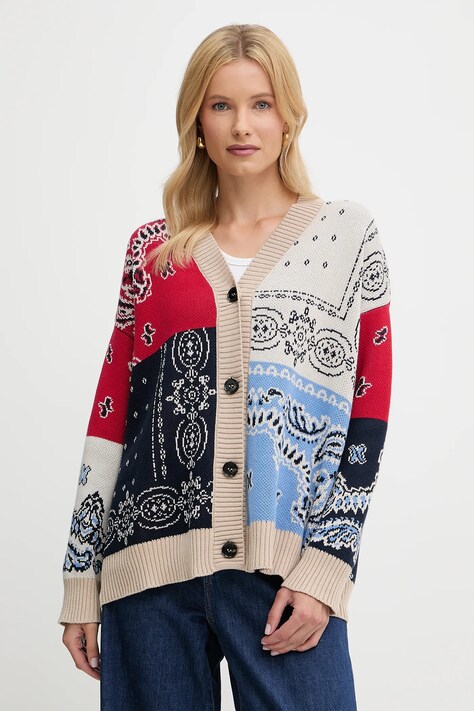 Weekend Max Mara kardigan bawełniany BAOBAB damski kolor granatowy 2525346051600