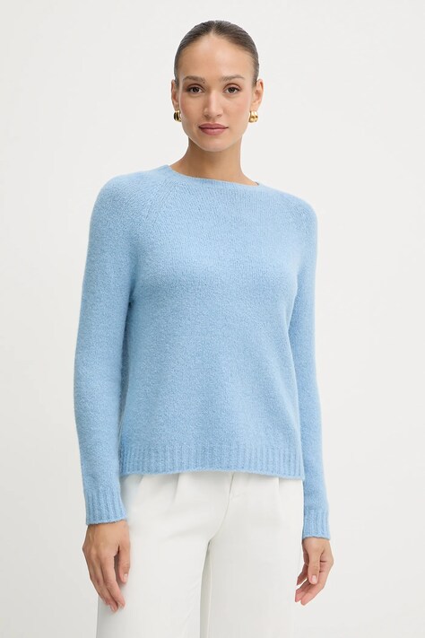 Weekend Max Mara sweter z domieszką wełny GHIACCI damski kolor niebieski 2525366151600