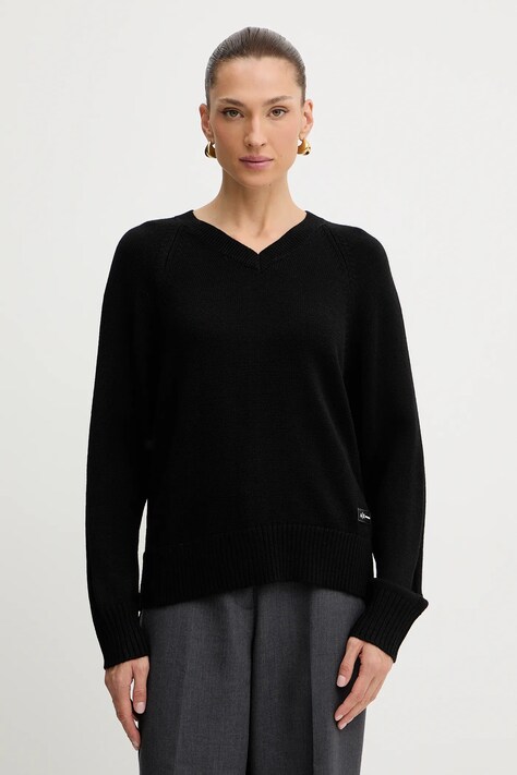 Armani Exchange pulover din amestec de lână culoarea negru, light, XW001335 AF13774