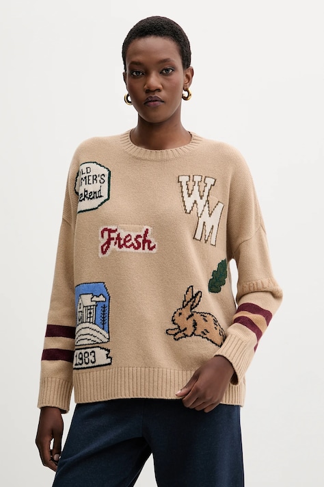 Шерстяной свитер Weekend Max Mara PAVIDI цвет бежевый лёгкий 2525366262600