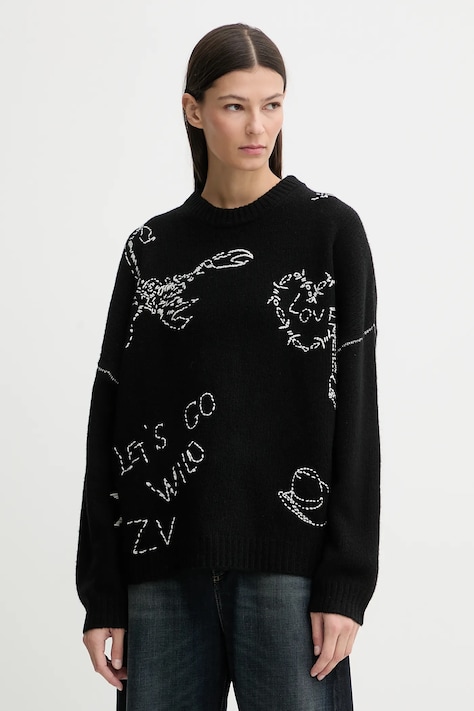 ZADIG&VOLTAIRE sweter wełniany damski kolor czarny KWSW02902