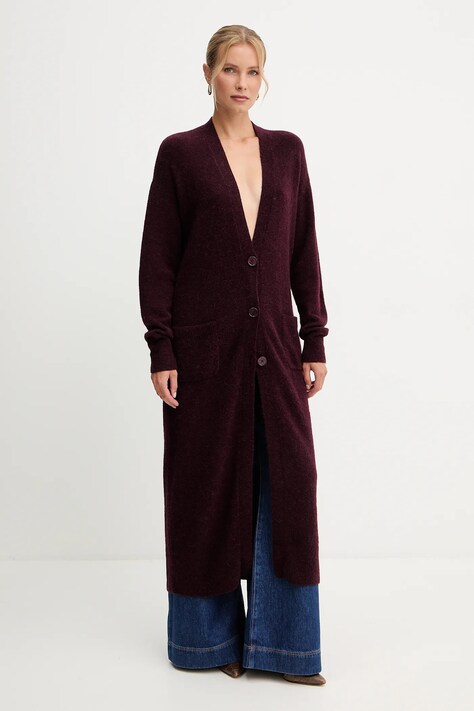Patrizia Pepe cardigan cu alpaca culoarea bordo, 2K0323 K293