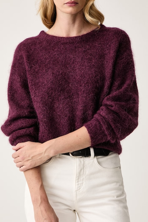 American Vintage светр жіночий з вовною — AW25-SWD0H2, бордо — фото 4