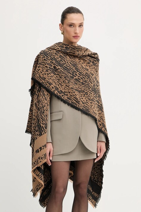 Πόντσο Liu Jo χρώμα: καφέ, 2F5032.T0300