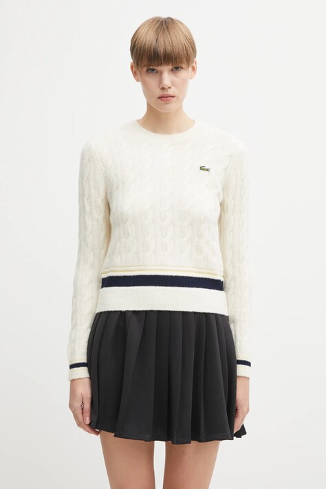 Свитер с добавлением шерсти Lacoste цвет бежевый  AF4159