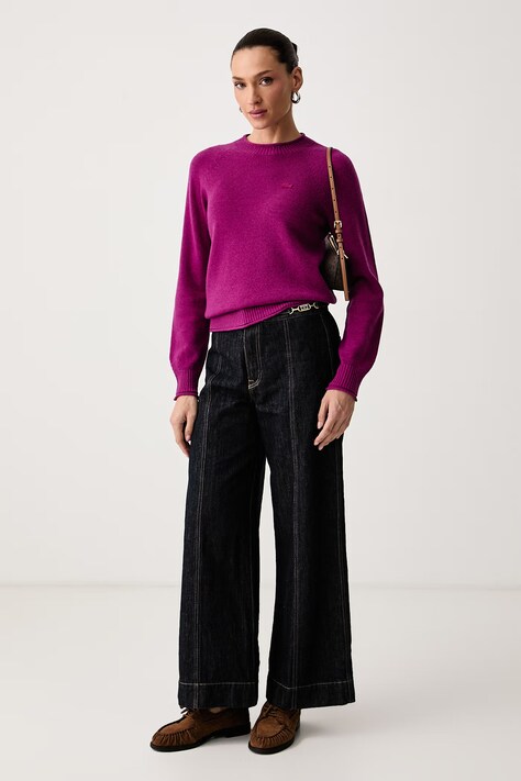 Lacoste Sweter damski wełniany szary AF4160