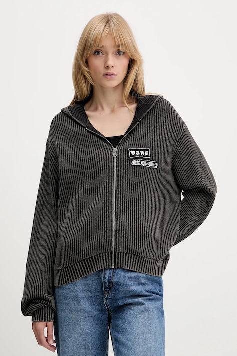 Vans cardigan din bumbac culoarea gri, VN000Q2ABLK1
