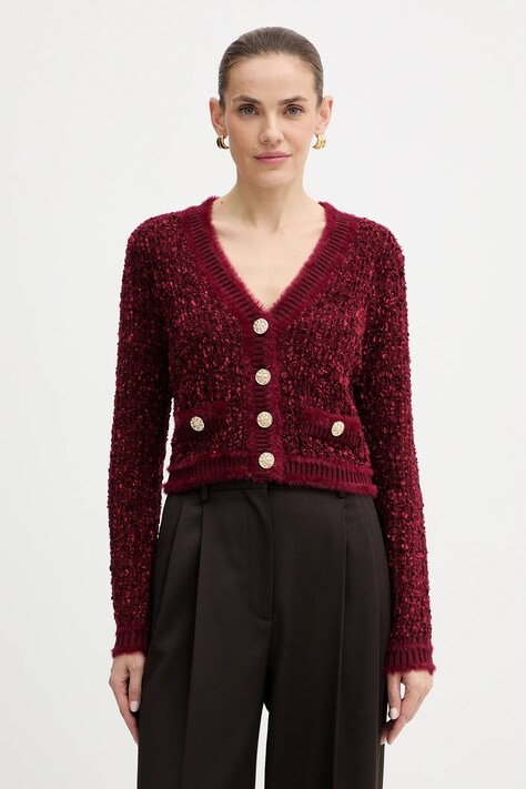 Guess kardigan AOMORI damski kolor bordowy W5BR0E Z4090