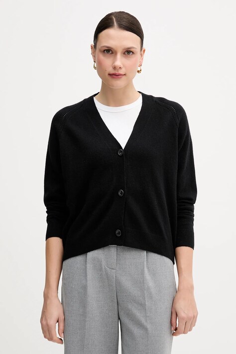 Sisley cardigan din amestec de lână culoarea negru, light, 102HM602Q