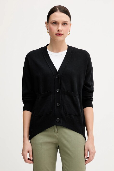 Sisley cardigan din amestec de lână culoarea negru, light, 1KHTM602P