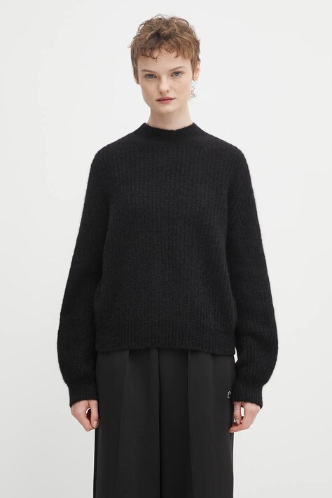 A.P.C. sweter z dodatkiem wełny Pull Emilia damski kolor czarny ciepły WPABE.F23449