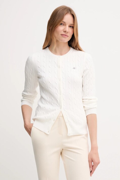 Gant kardigan damski kolor beżowy lekki 4800103