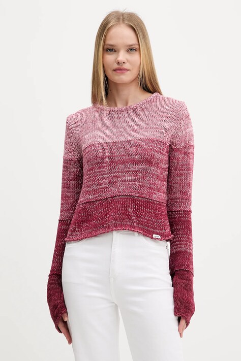Guess Originals sweter bawełniany damski kolor różowy W5BR68 Z3HM1