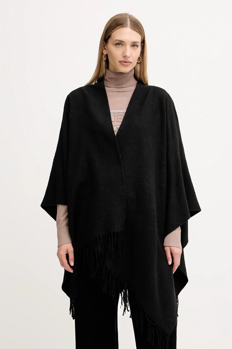 Guess poncho kolor czarny AW5421 POL03