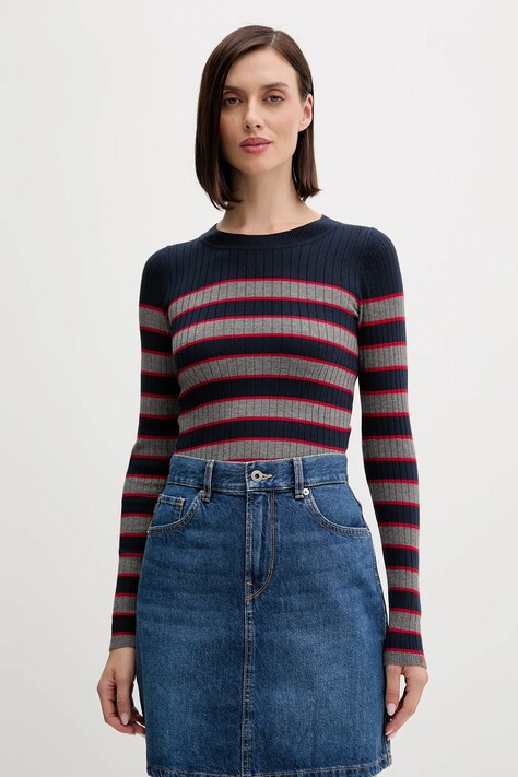 Pepe Jeans sweter damski kolor granatowy lekki PL7000006