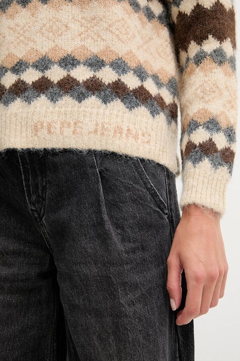 Светр із додаванням вовни Pepe Jeans — AW25-SWD0MO, коричневий — фото 5