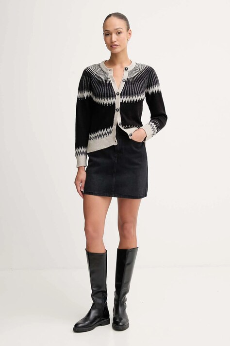 Кардиган з домішкою вовни Pepe Jeans — AW25-SWD0MW, чорний — фото 2